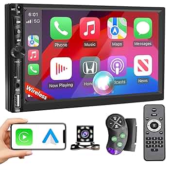 Apple - しい@ Amazon.com: 2025 7-inch Motorized Flip-Out Single Din Car